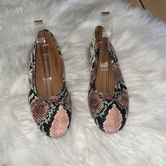 Madewell The Adelle Ballet Flats in Snake Embossed Leather - Picture 5 of 11
